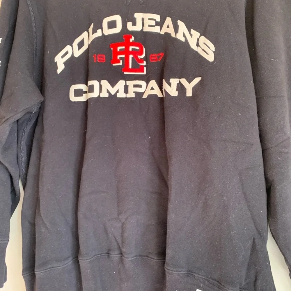 Ralph Lauren Vintage Black Crewneck Sweater Polo Jeans Cotton Top Men’s Size M